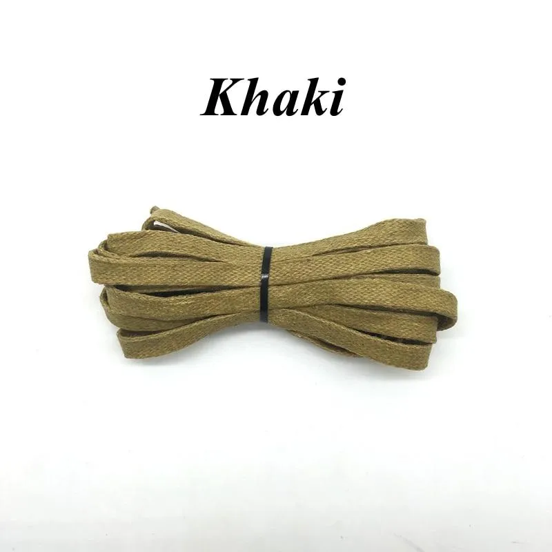 1 Pair Waxed Cotton Flat Shoelaces 23" to 70"