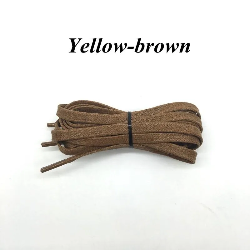 1 Pair Waxed Cotton Flat Shoelaces 23" to 70"