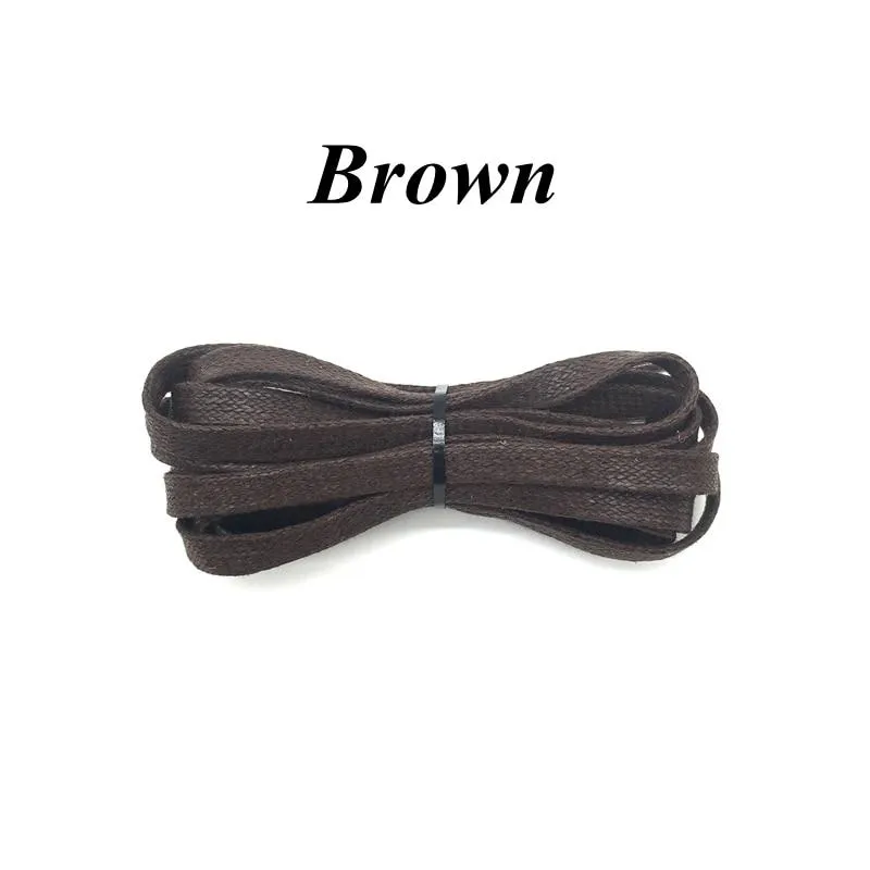 1 Pair Waxed Cotton Flat Shoelaces 23" to 70"