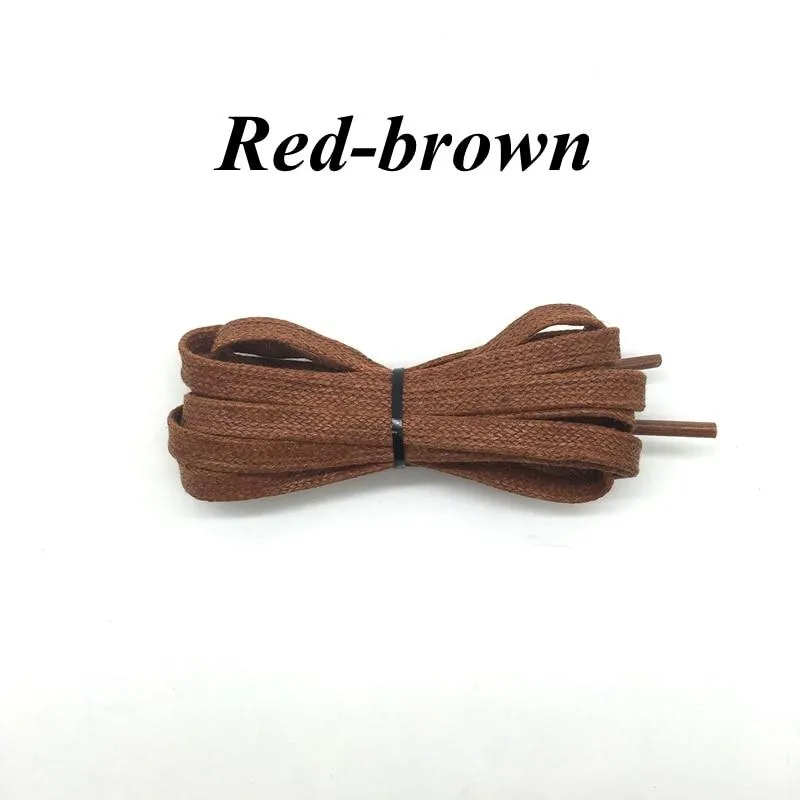 1 Pair Waxed Cotton Flat Shoelaces 23" to 70"