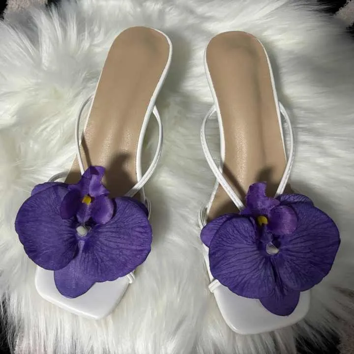 Beautiful Orchid Sandals Elegant-صنادل أوركيد