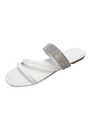 Bellena Rhinestone Sandals (White)