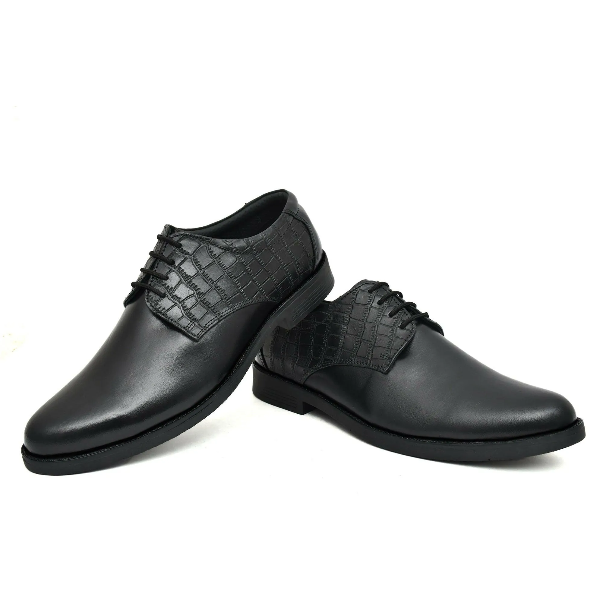 Black Leather Derby Shoe