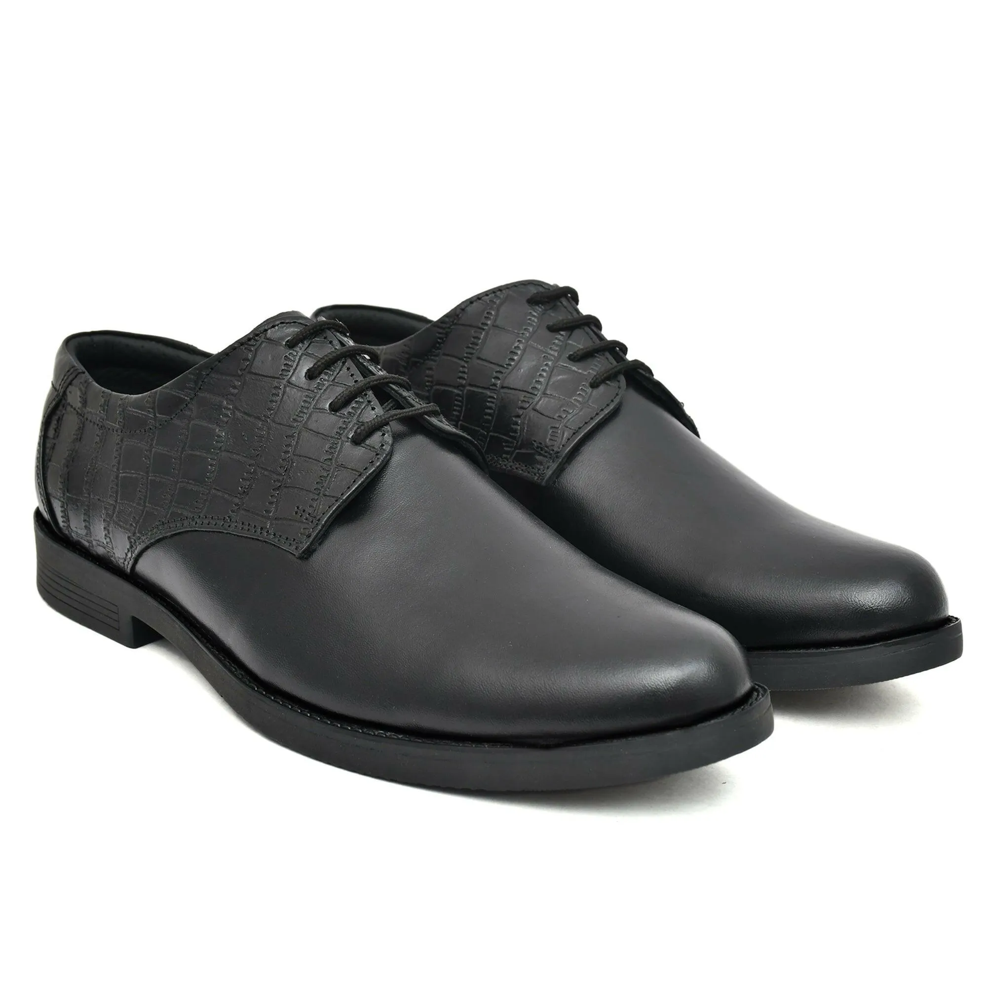 Black Leather Derby Shoe