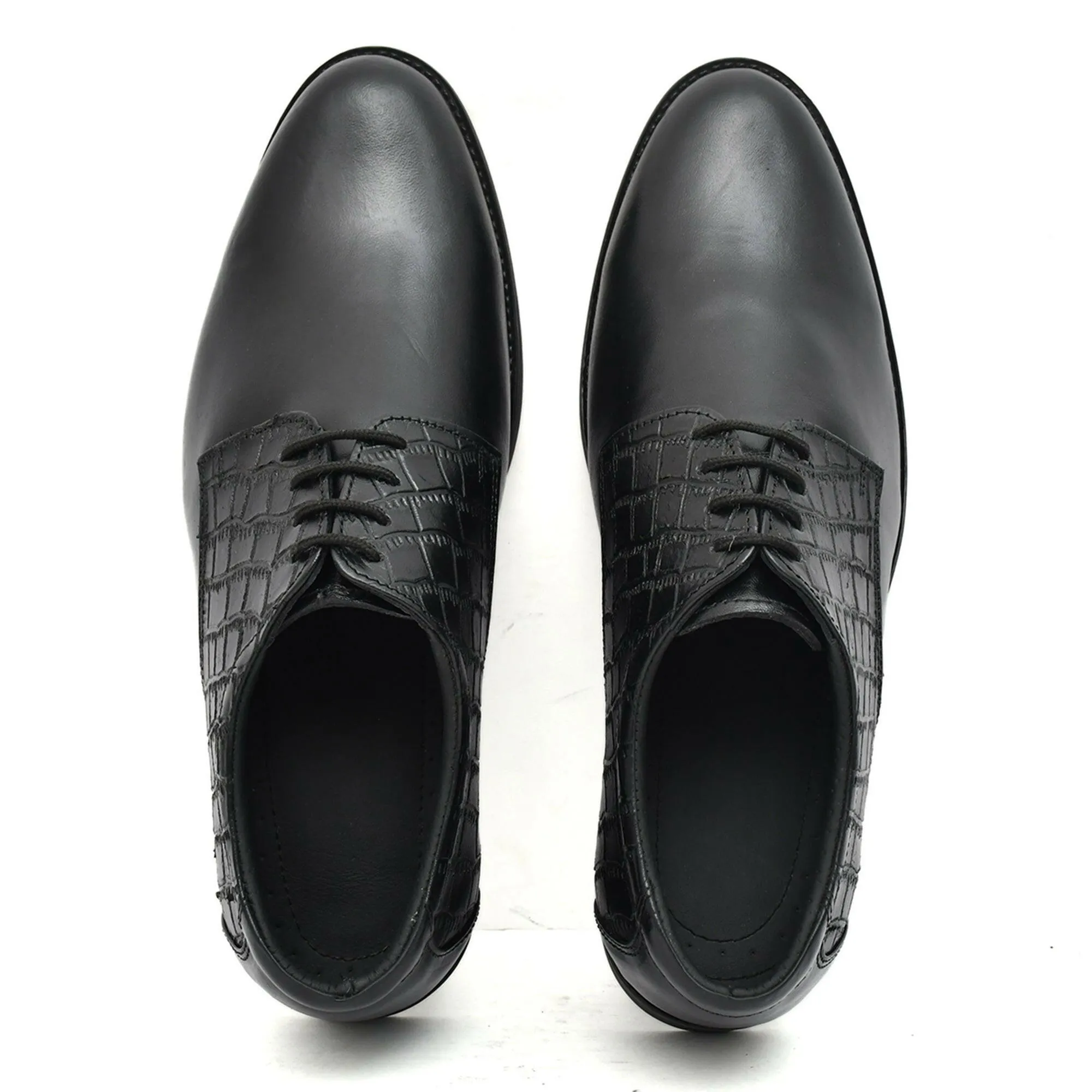 Black Leather Derby Shoe