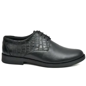 Black Leather Derby Shoe