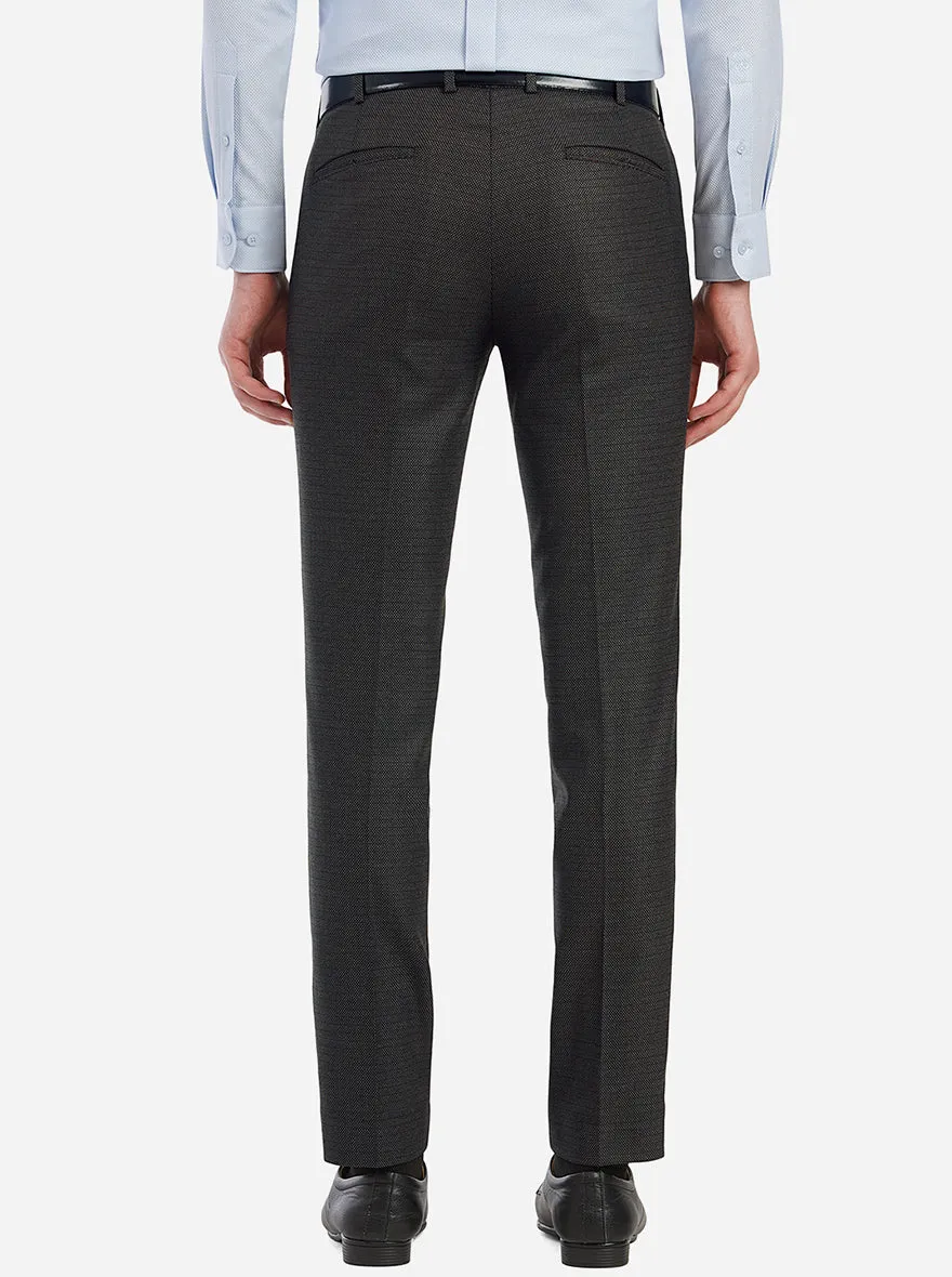 Brown Coffee Solid Super Slim Fit Formal Trouser | JadeBlue