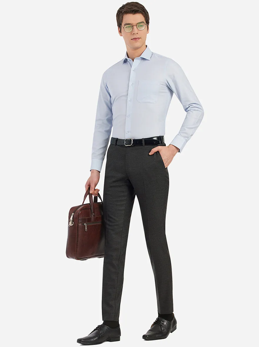 Brown Coffee Solid Super Slim Fit Formal Trouser | JadeBlue