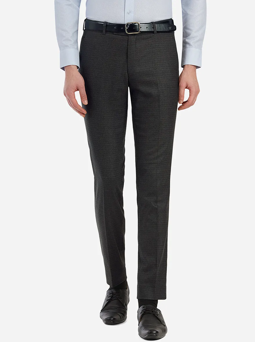 Brown Coffee Solid Super Slim Fit Formal Trouser | JadeBlue