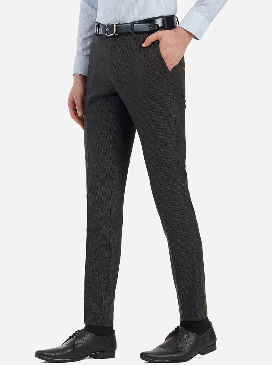 Brown Coffee Solid Super Slim Fit Formal Trouser | JadeBlue