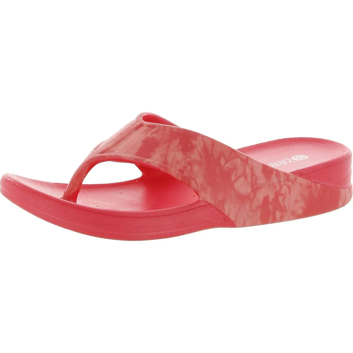Bzees Womens Villa Print Slip On Thong Flip-Flops