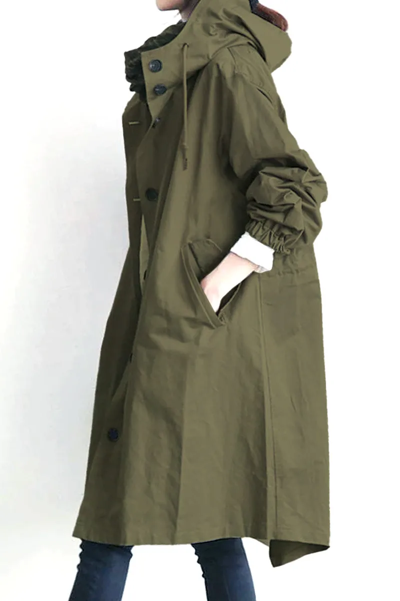 CELESTE™ - Water Resistant Oversized Hooded Windbreaker Rain Jacket