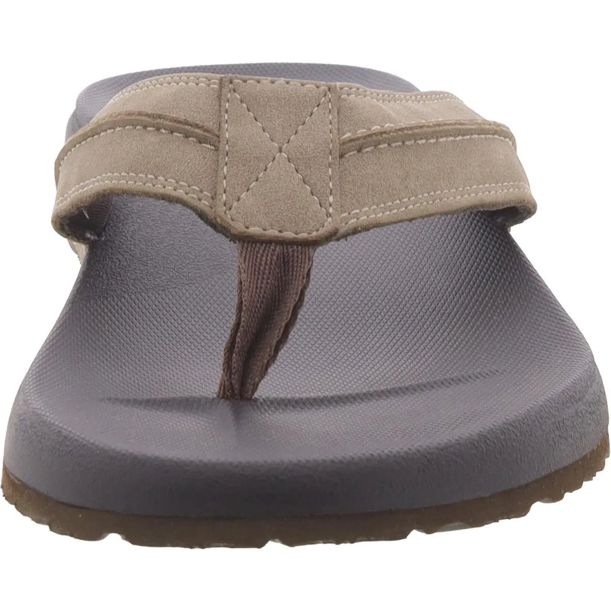 Dockers Womens Faux Leather Slip On Flip-Flops