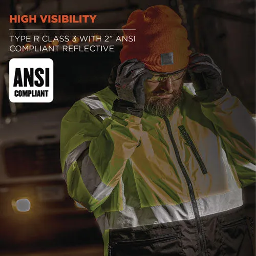 Glowear 8351 Class 3 Hi-vis Windbreaker Water-resistant Jacket, 4x-large, Orange, Ships In 1-3 Business Days