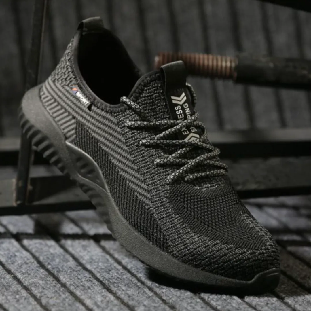 GRW Orthopedic Men Shoes Breathable Anti-puncture Steel Toe Work Shoes