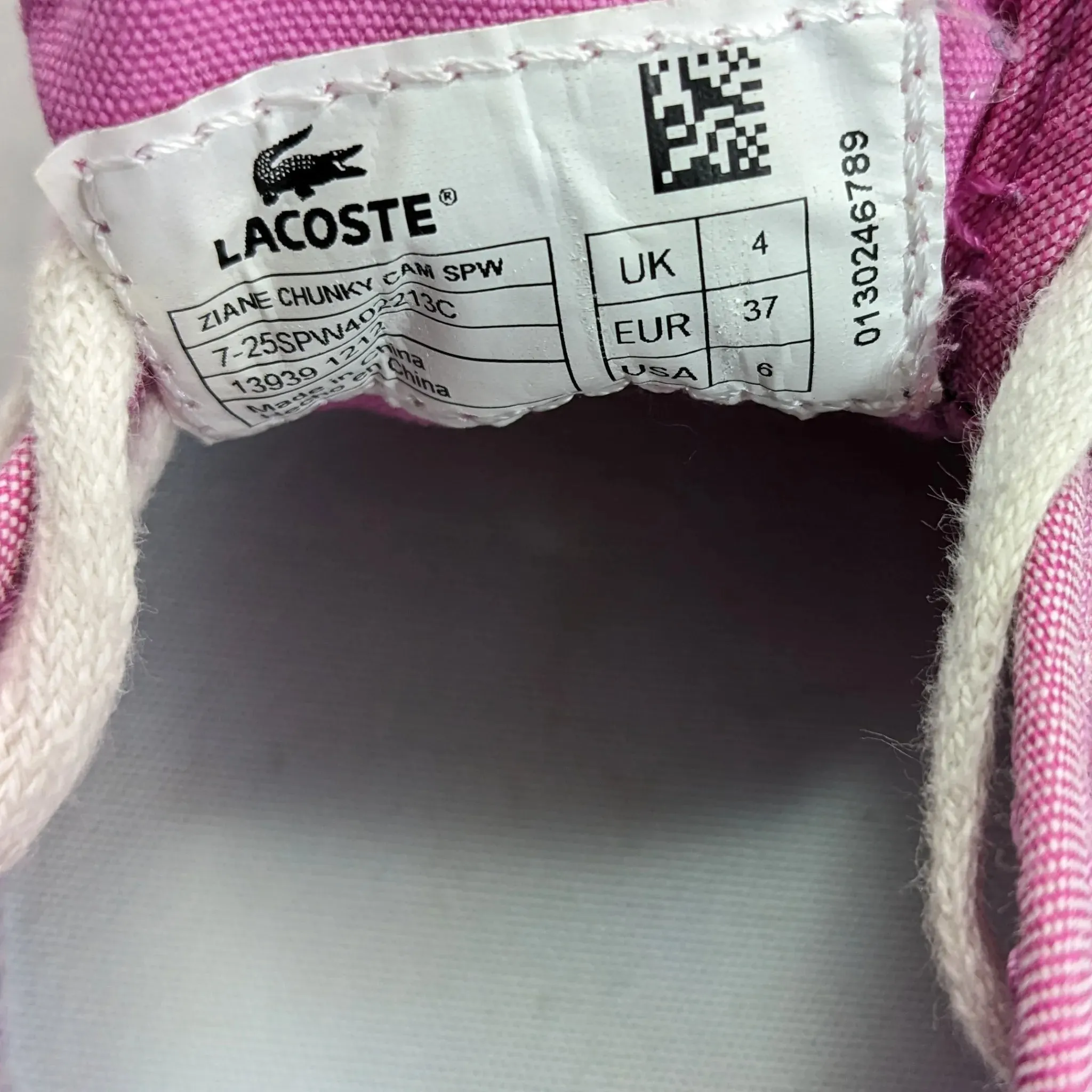 Lacoste Pink Sneakers