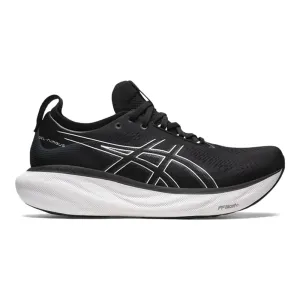 Men's Asics Gel-Nimbus 25, Black/Pure Silver, 7 4E Extra Wide