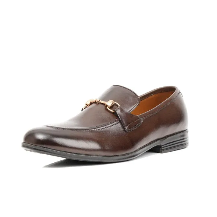 SEMI FORMAL SHOES LEATHER DARK BROWN