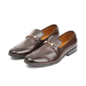 SEMI FORMAL SHOES LEATHER DARK BROWN
