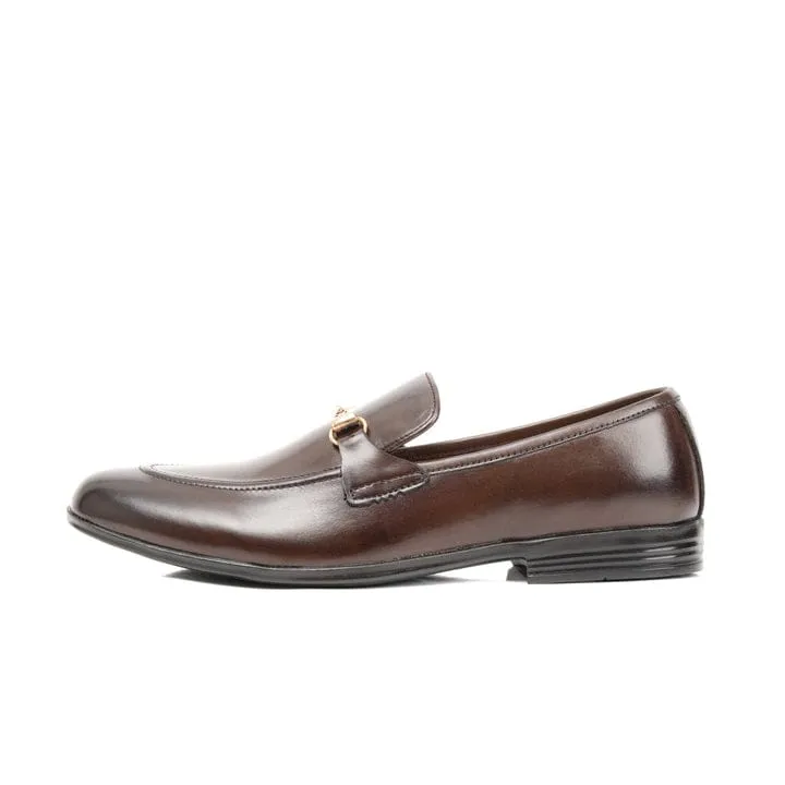 SEMI FORMAL SHOES LEATHER DARK BROWN