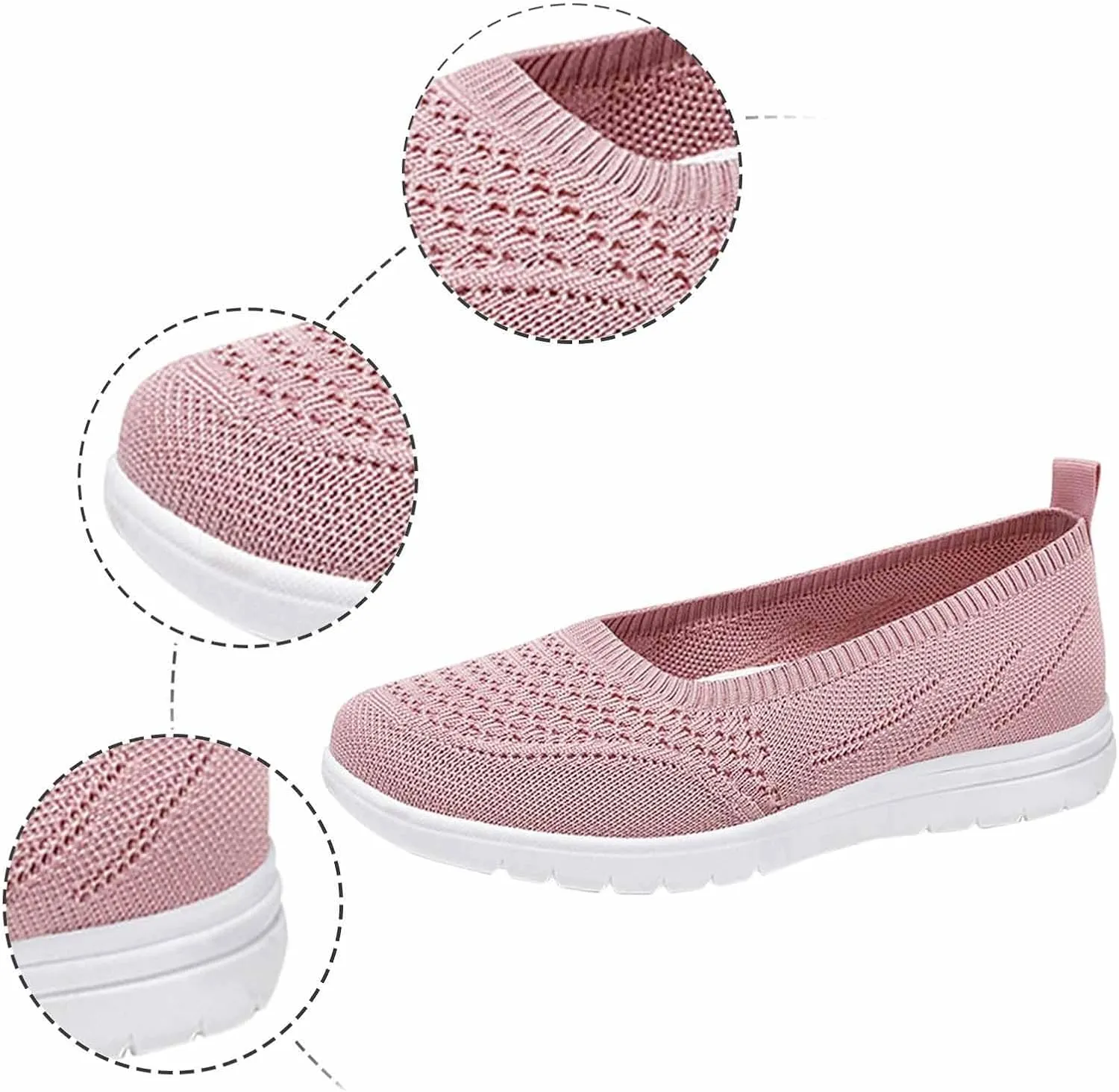 Soft Ortho Walking Shoes for Women Non Slip Arch Support Work Shoes Breathable Mesh Comfortable Sneakers