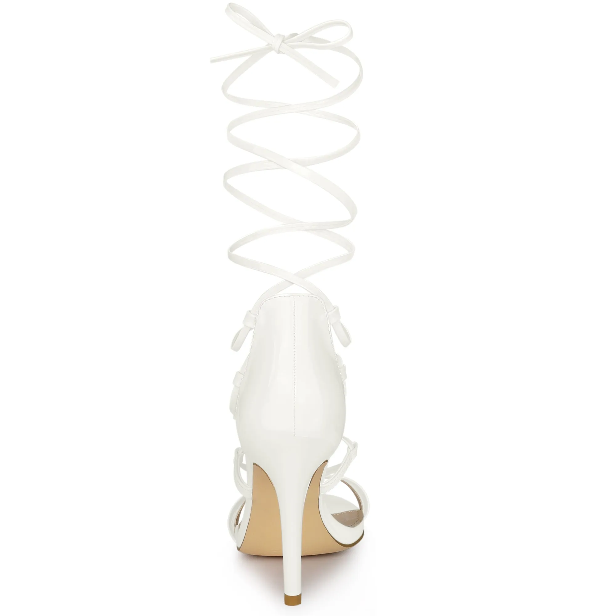 Strappy Straps Lace Up Stiletto Heel Sandals