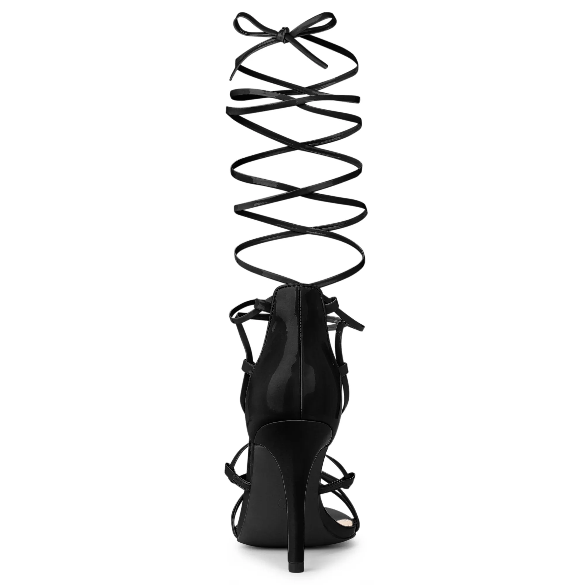 Strappy Straps Lace Up Stiletto Heel Sandals