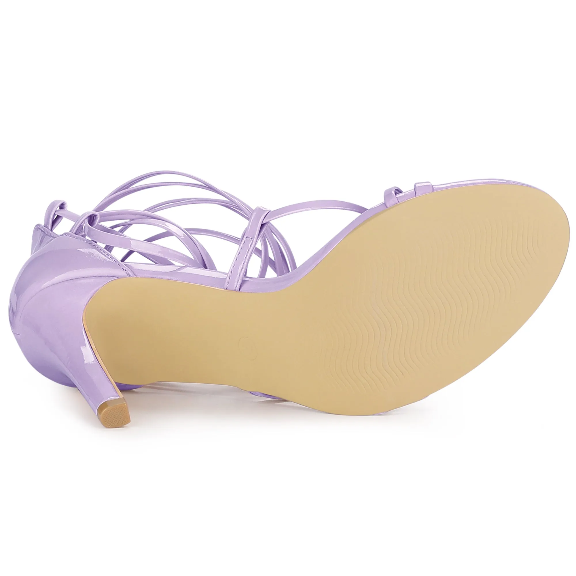 Strappy Straps Lace Up Stiletto Heel Sandals