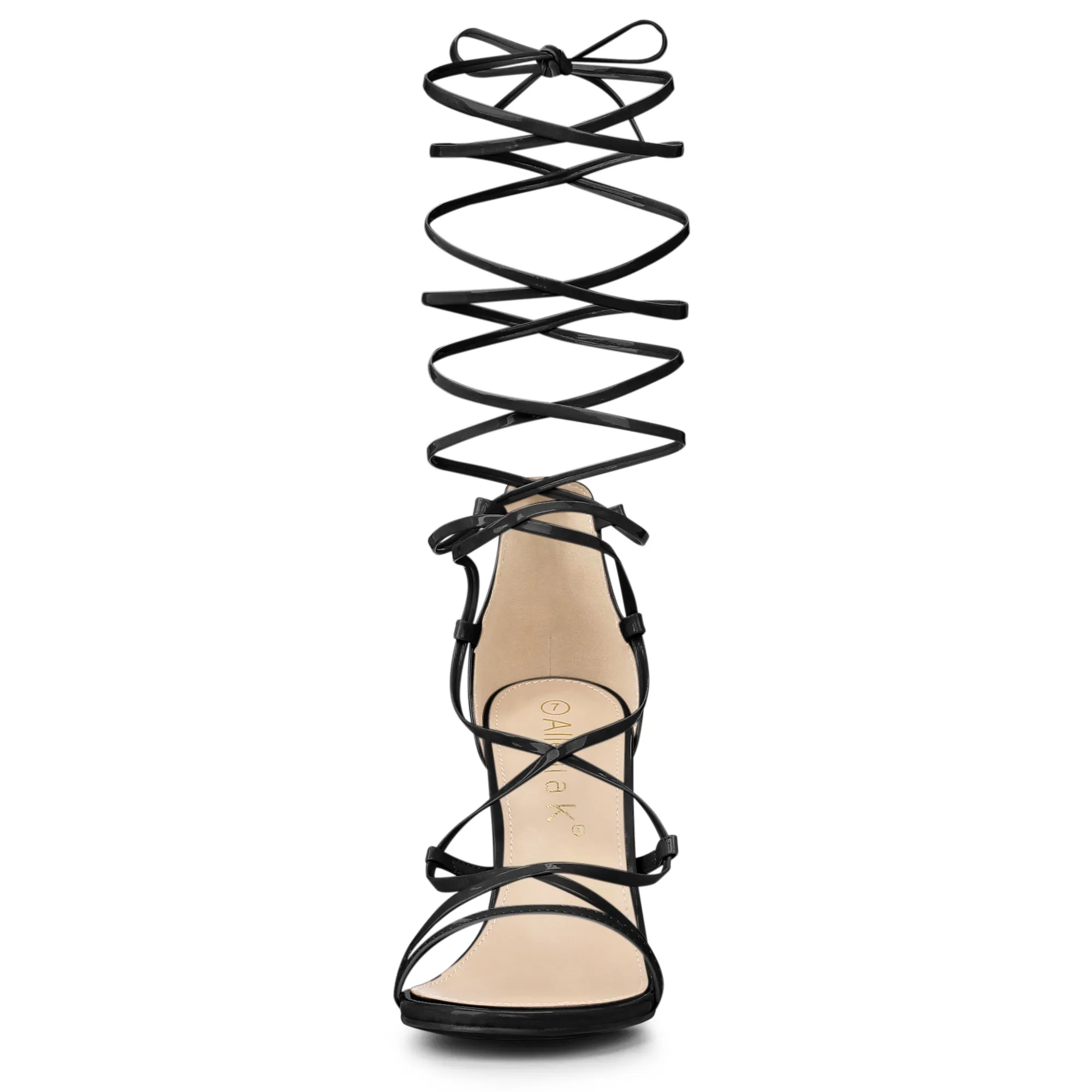 Strappy Straps Lace Up Stiletto Heel Sandals