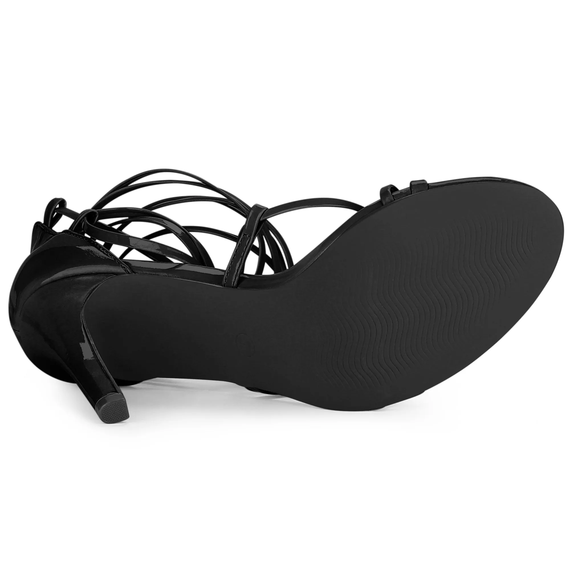 Strappy Straps Lace Up Stiletto Heel Sandals