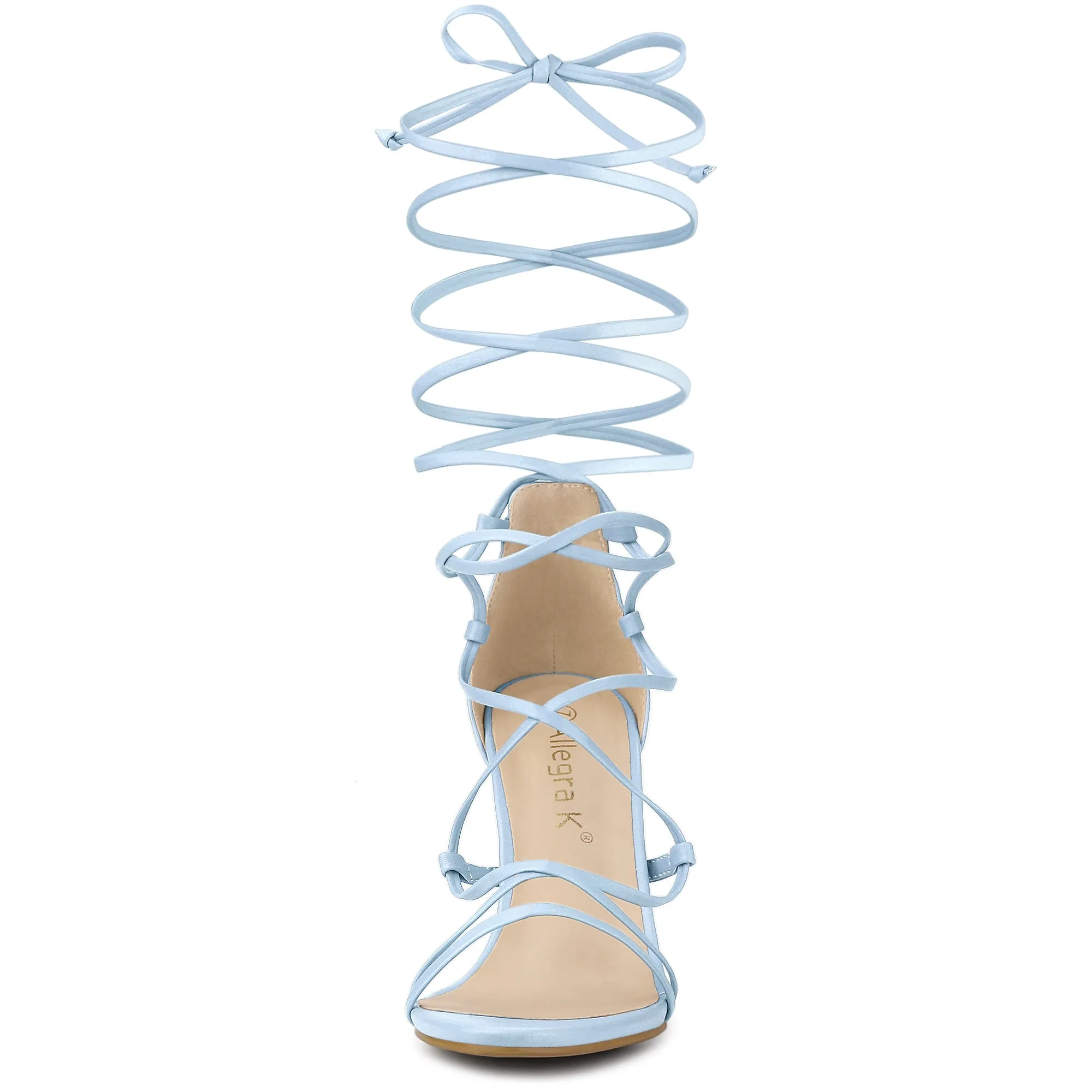 Strappy Straps Lace Up Stiletto Heel Sandals