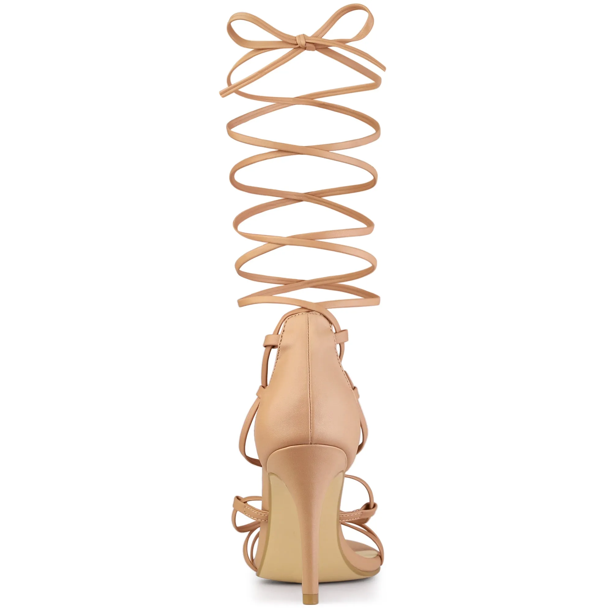 Strappy Straps Lace Up Stiletto Heel Sandals