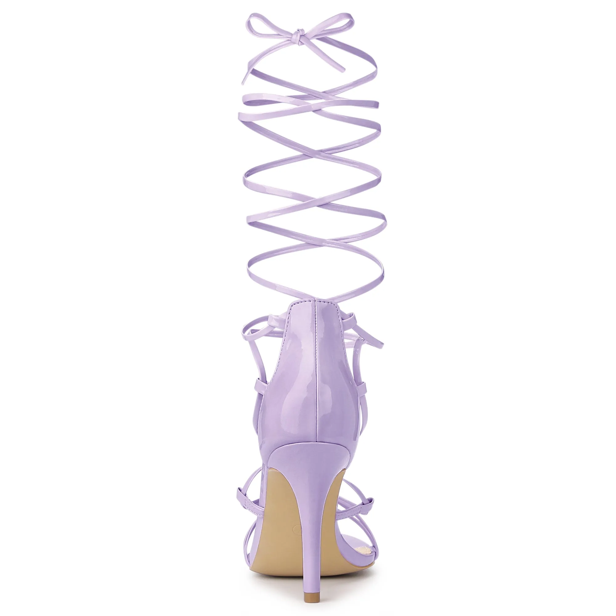 Strappy Straps Lace Up Stiletto Heel Sandals