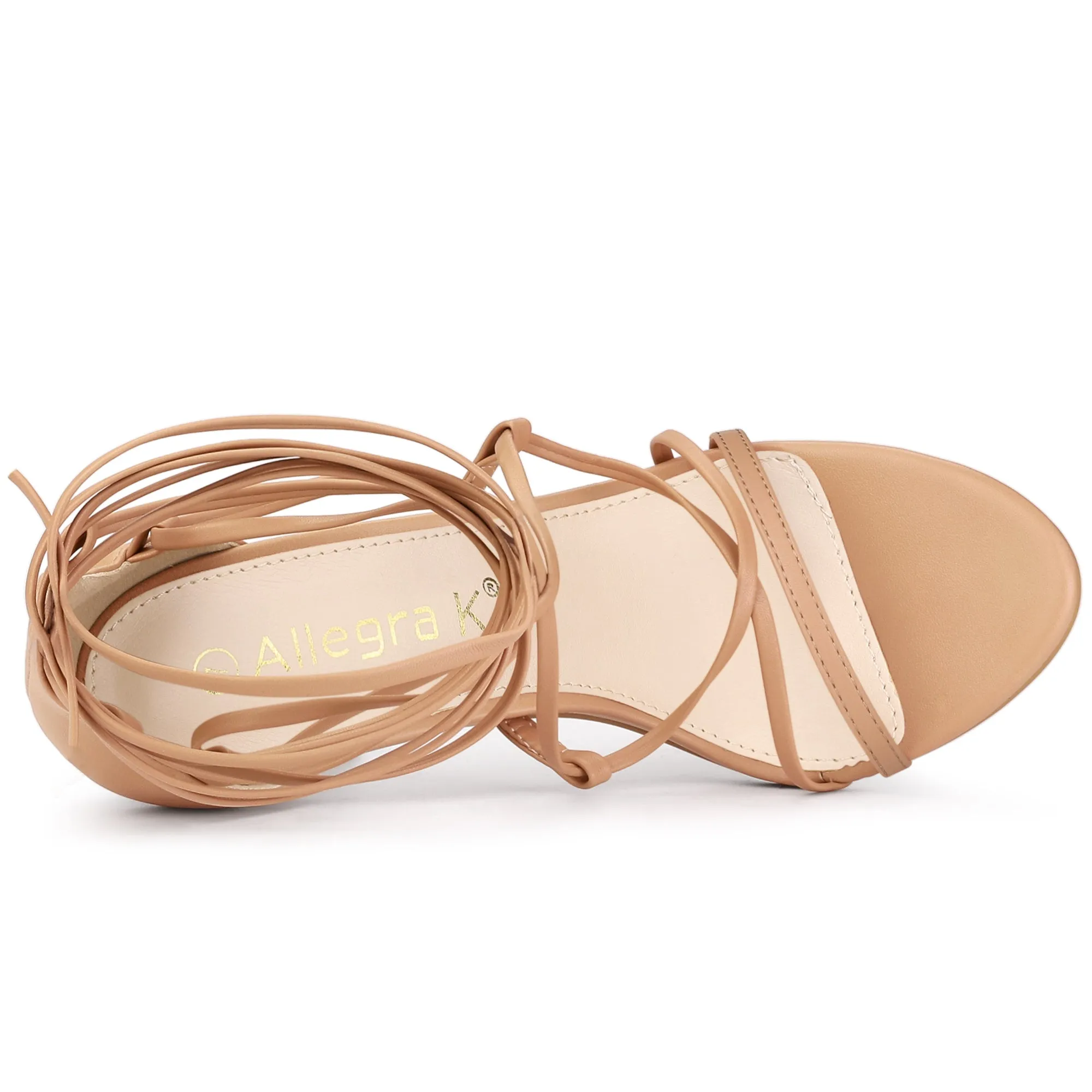 Strappy Straps Lace Up Stiletto Heel Sandals