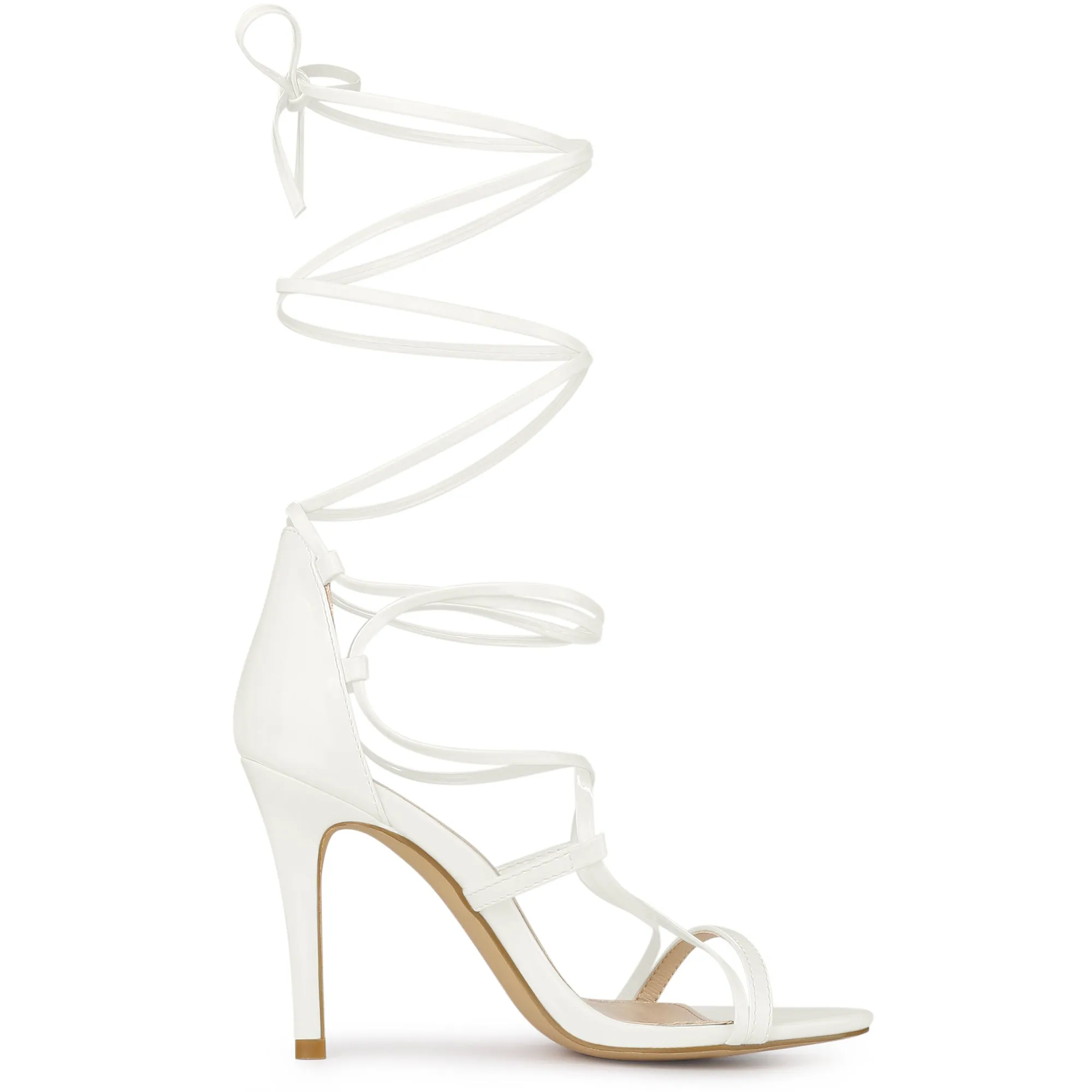 Strappy Straps Lace Up Stiletto Heel Sandals