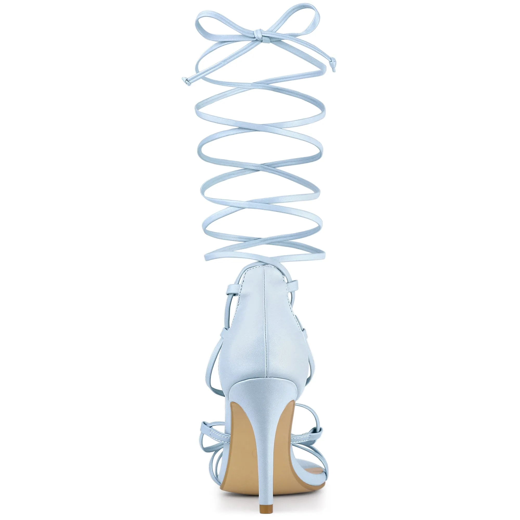 Strappy Straps Lace Up Stiletto Heel Sandals