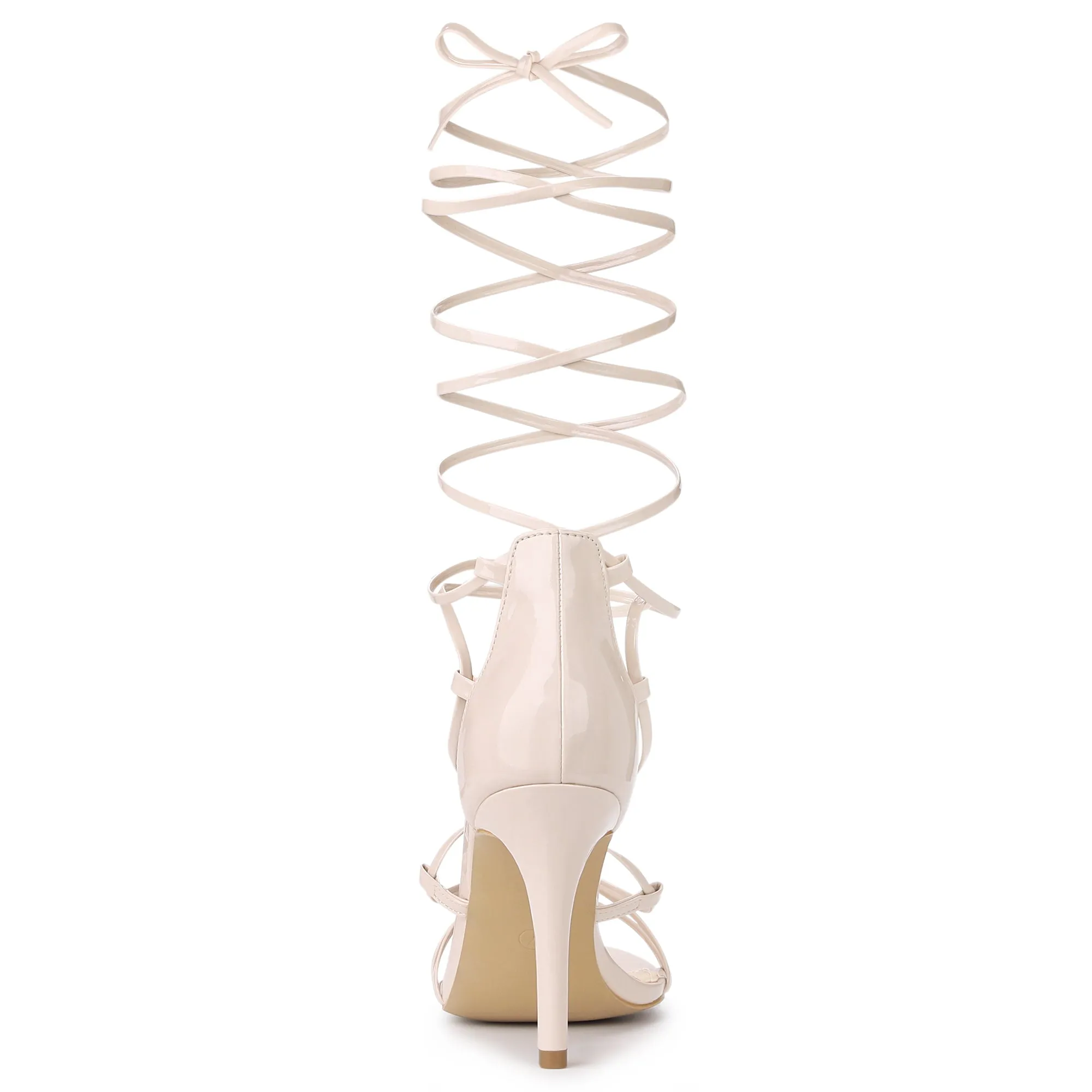 Strappy Straps Lace Up Stiletto Heel Sandals