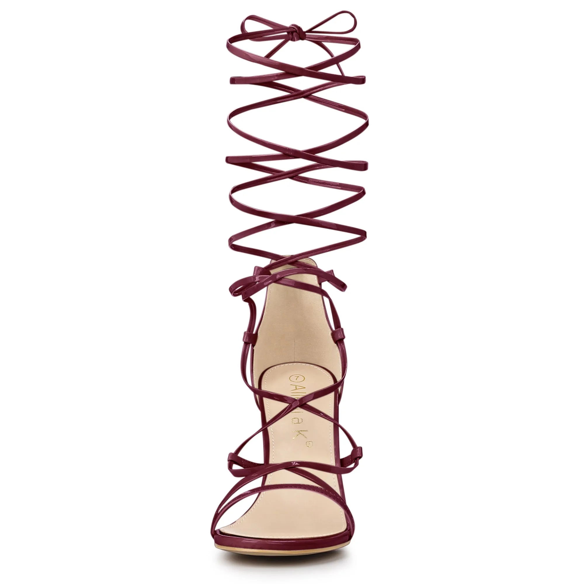 Strappy Straps Lace Up Stiletto Heel Sandals