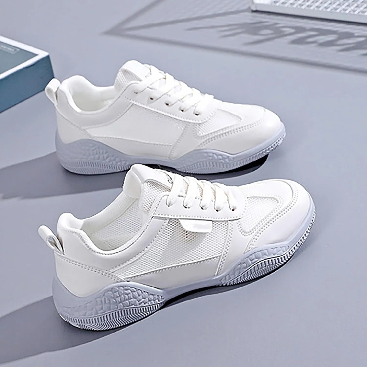 Womens Lace Up Sneakers Women Walking Tennis Shoes Tennis Shoes Womens Wide Width Casual Shoes for Fall Fashion Sneakers Waterproof Tennis Shoe Cross Trainer Shoe