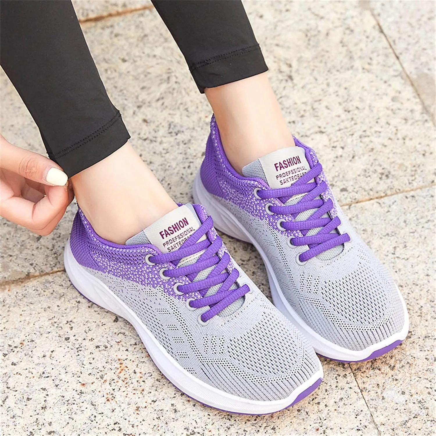 Women's Walking Shoes Mesh Breathable Lightweight Fashion Non Slip Work Shoes Women Sport Men Shoes Casual Casual Sneakers Brown Tennis Shoe Cross Trainer Shoe
