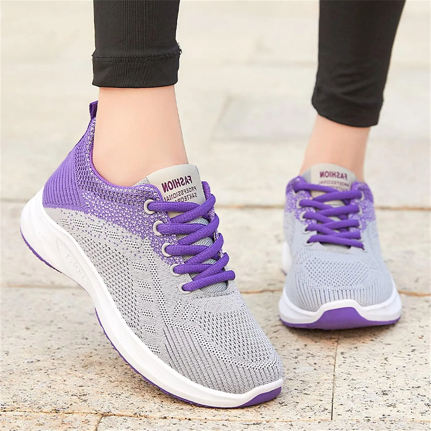 Women's Walking Shoes Mesh Breathable Lightweight Fashion Non Slip Work Shoes Women Sport Men Shoes Casual Casual Sneakers Brown Tennis Shoe Cross Trainer Shoe